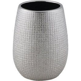 Axentia Hollywood Silber: мильниця та тримач для зубних щіток з кераміки, сріблястого кольору