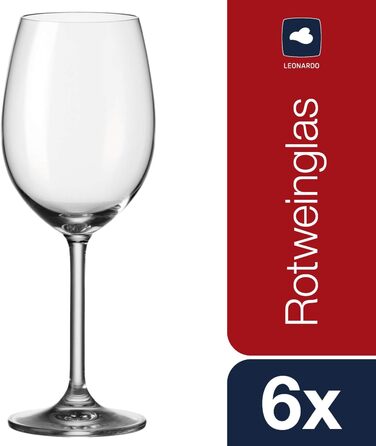 Набір келихів для червоного вина Leonardo Daily 6 шт. (460 мл, 22.6 см)
