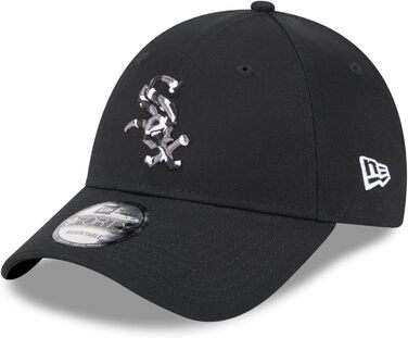 Кепка New Era 9Forty Chicago White Sox з металевою пряжкою, бейсболка, кепка-трап, чорна