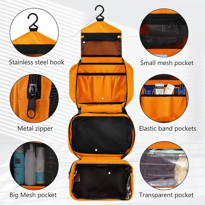 Висувна унітазна щітка для туалету, водонепроникна, портативна, для чоловіків та жінок (S-помаранчевий, S)