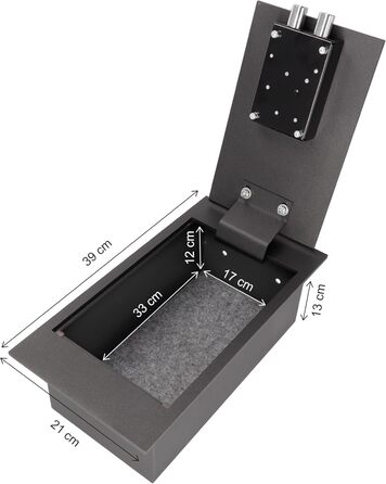 Вбудований сейф для підлоги з ключовим замком Tresor – сейф для підлоги, 4L, 13x39x21 см