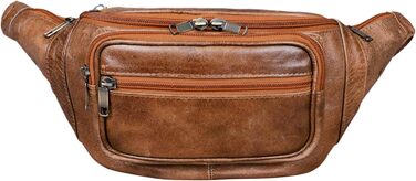 STILORD 'Maverick' - чоловіча/жіноча поясна/наплічна сумка з м'якої шкіри. Ідеальна для подорожей, фестивалів, трекінгу. Колір: античний коричневий