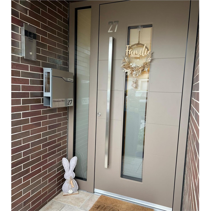 Поштовий ящик Metzler® з газетницею та іменним шильдиком з нержавіючої сталі V2A, стійкий до корозії, сучасний дизайн, 10 років гарантії на запчастини, монтаж та аксесуари Siebert (з оглядовим вікном, колір за RAL)