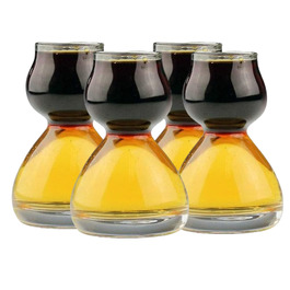 Набір склянок для шоту Quaffer Double Bubble Anchor Hocking 4 шт (1.25oz + 2.25oz) - прозорі склянки для коктейлів