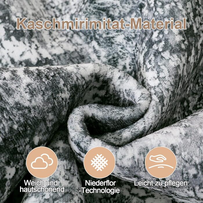 Килим для вітальні блакитного кольору, вінтажний, меланжевий, з ефектом вицвітання, короткий ворс, килими, миючий, неслизький, для спальні (160 см, сірий)