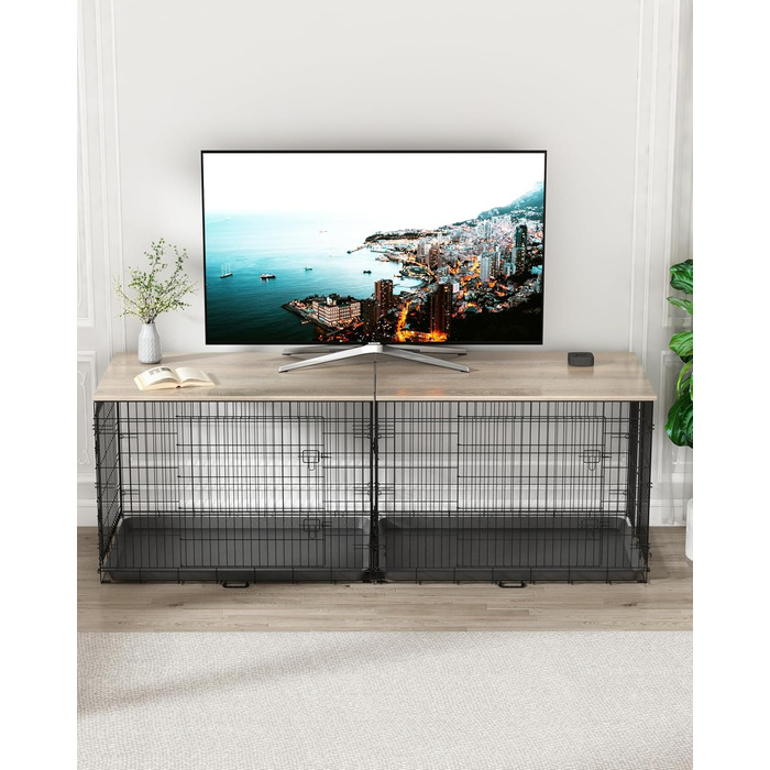 Насадка для собачого воріта, дерев'яна робоча поверхня, сіра. Сумісна з ворітками 76,2 см (30 дюймів).