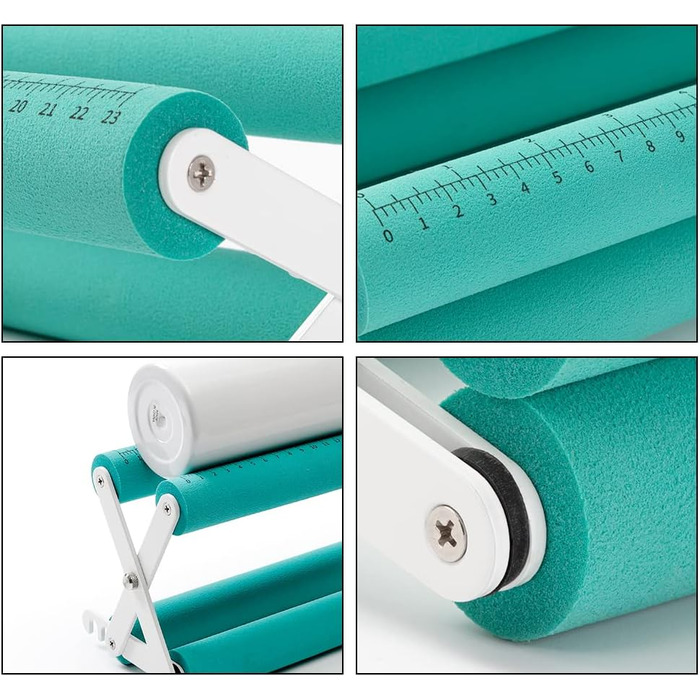 PYD Life Cup Holder for Crafts, Vinyl, Mint Green, with Foam Measurements, Two Angles, Adjustable for Cups, Mugs, Bottles, Epoxy Crafting
