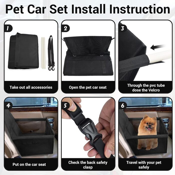 Автомобільний лежак для собак на заднє сидіння, чорний, з дихаючого матеріалу Oxford, миючий, для маленьких та середніх собак