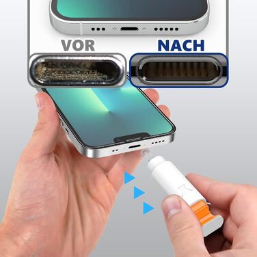 Набір для чищення iPhone та смартфонів: лінійний роз'єм, насадки для динаміків, інструменти для ремонту iPad Pro, Lightning кабель (білий)