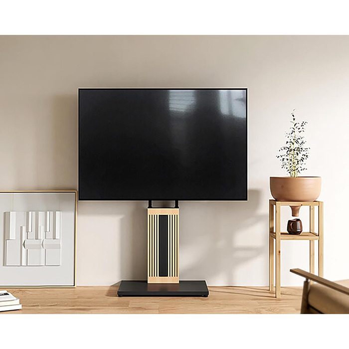 Підставка для телевізора FITUEYES Zen Series Black - дерев'яна, поворотна, регульована по висоті (32-65 дюймів)