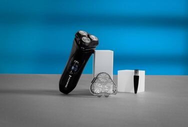 Електричний гоління для чоловіків Remington R4002 - ротаційний пристрій для гоління з тримером та насадкою для 3-денної щетини, червоний