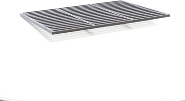 Чорний чавунний гриль-роштва для вугільного та газового гриля Wiltec, для BBQ, емальований гриль-вставка (45 x 35 см)