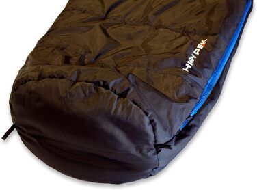 Спальний мішок High Peak TR 300, антрацит/блакитний, для 3-4 сезонів, 0°C, широкий, дихаючий, водонепроникний, ковдраний, для кемпінгу, фестивалів, трекінгу