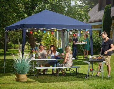 CASARIA® Pavilion Capri 3x3m Pop-Up UV Protection 50+ Waterproof Winter-Ready with Bag Foldable Stable Camping Garden Pop-Up Pavilion Party Tent (Red)