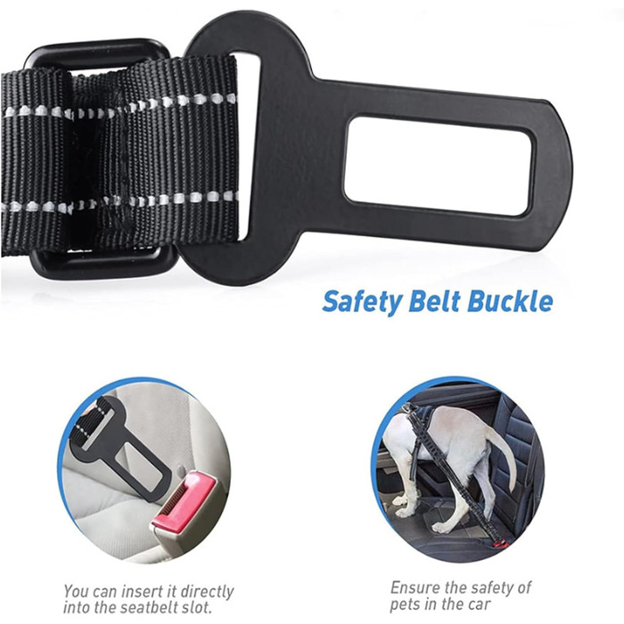 Міцна собача повідка-банджі з двома зручними ручками та автофіксатором, 1,2-1,5 м, чорна