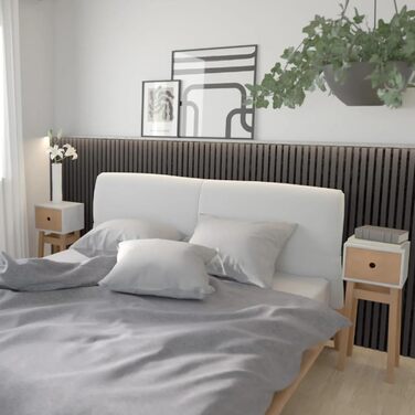 Акустичні настінні панелі HORI з імітацією дерева для шумопоглинання та декору стін, 120x60x2.1 см, колір 3D Венге