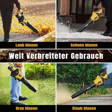 GEVEELIFE Battery Leaf Blower, 20V 270 km/h Electric Leaf Blower with 3-Speed & 2x5.0Ah Batteries – Cordless leaf blower for garden, leaves, dust & snow (Includes Battery)