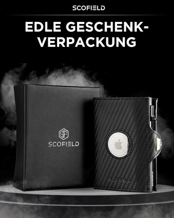 SF SCOFIELD Duality Airtag Wallet with Coin Pocket | Wallet for 8-10 Cards | Men's Wallet with RFID Protection | Slim Wallet | Smart Wallet | Card Holder with Air Tag Compartment | Bifold Wallet