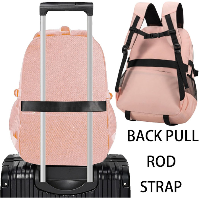 Водонепроникний рюкзак для школи: великий, міцний, для підлітків та дорослих (рожевий)