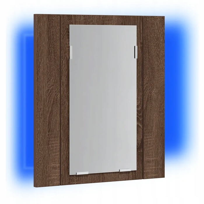 Шафа у ванну кімнату з дзеркалом та LED-підсвіткою, 40x12x45 см, колір 