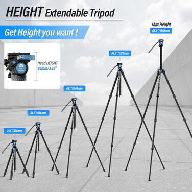 Штатив SIRUI AM124 з кульковою головкою AM01, карбоновий, легкий, для камери, 159 см, вантажопідйомність 12 кг