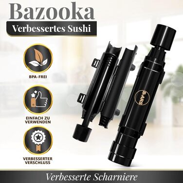 Набір для приготування суші B-ARS: повний комплект з бамбуковою килимком, антипригарним ножем та ложкою для рису – ідеально для початківців та професіоналів