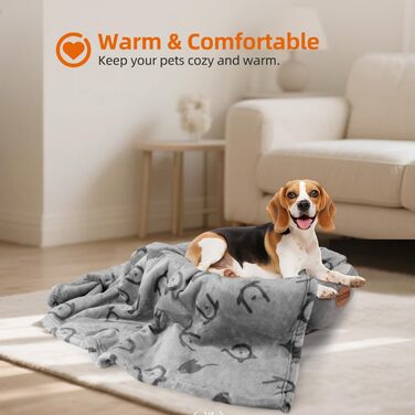 Водонепроникний плед для собак Nobleza XXL (203 x 152 см), м'який та пухнастий, для собак та котів, можна прати в машині, двосторонній чохол для дивану, сірий