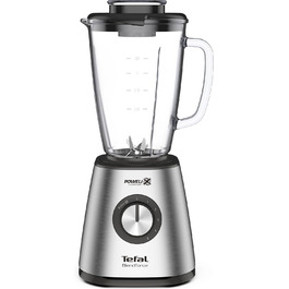 Блендер стаціонарний Tefal Blendforce 2 BL439D, 800 Вт, 5 швидкостей, 6 лез Powelix, пульс-режим, термостійка скляна чаша 1,75 л, подрібнювач льоду, корпус із нержавіючої сталі