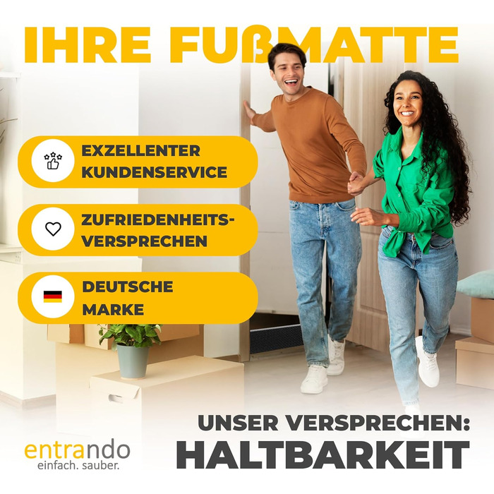 Килимок для порогу 40x60 см - алюміній, плоский, неслизький, для дому, тераси, вхідних дверей - килимок-сміттєзбирач з щітковим профілем, чорний