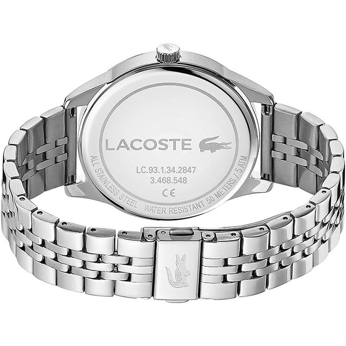 Годинник чоловічий Lacoste Vienna 2011073 кварцовий з сріблястим браслетом з нержавіючої сталі