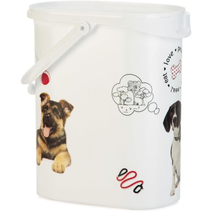 Контейнер для корму для собак Curver Love Pets 10 л – Герметичний, білий, для сухого корму (до 4 кг)