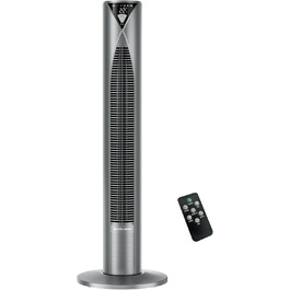 CoolHome CF2206 Турбовентилятор з пультом керування - тихий підлоговий вентилятор з таймером, 96 см, срібний