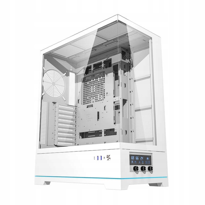 Корпус для ПК DarkFlash DY451L Midi Tower ATX, ігровий, білий (з нижнім розміщенням БЖ)