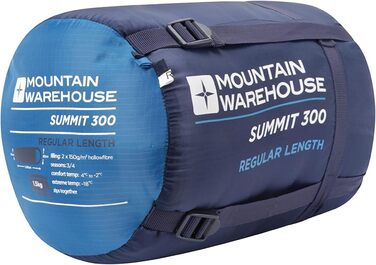 Сплячий мішок Mountain Warehouse Summit 300 - 3/4 сезону, ізольований, мумієподібний, 200 см, для кемпінгу та трекінгу