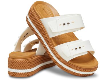 Сандалії Crocs Brooklyn Woven Buckle Chalk (36/37 EU) жіночі плетені на пряжці