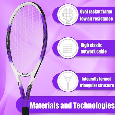 Тенісний racket Senston для професійних тренувань (фіолетовий, 27 дюймів)