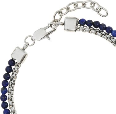 Чоловічий браслет Nami з перлами в срібному та бірюзовому кольорах. Водостійкий браслет, 18+4 см, подарунок для чоловіків (блакитний)