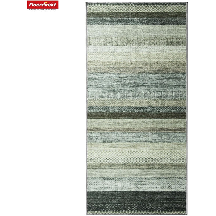 Килимок для кухні, прихожої та вітальні Floordirekt - килимок на замовлення, метр, килимок для прихожої, кухонний килимок, килимок для вітальні (80 x 450 см, Naxos - сіро-антрацитовий)