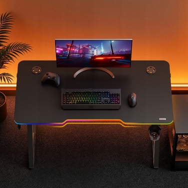 Ігровий комп'ютерний стіл Sense7 Volt з RGB LED підсвіткою, 120x60 см