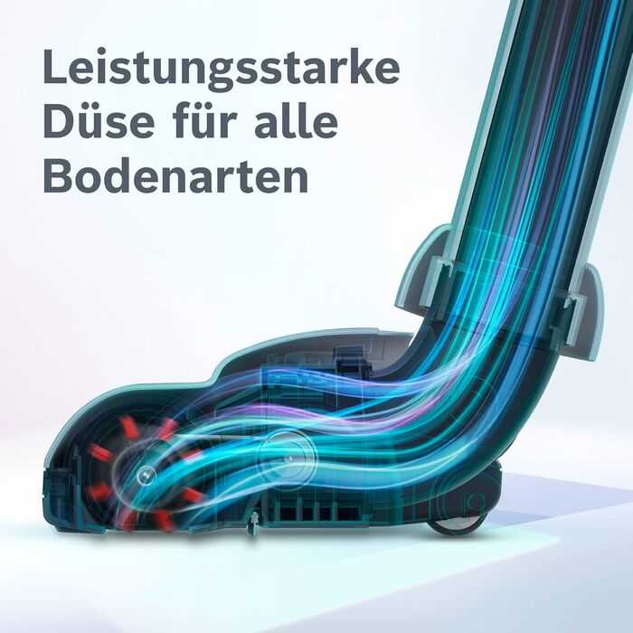 Bosch акумуляторний пилосос Unlimited ProPower Serie 8 BSS81POW1, бездротовий ручний, без мішка, гігієнічний фільтр, висока потужність всмоктування, довгий час роботи, швидка зарядка, насадка для щілин, чорний
