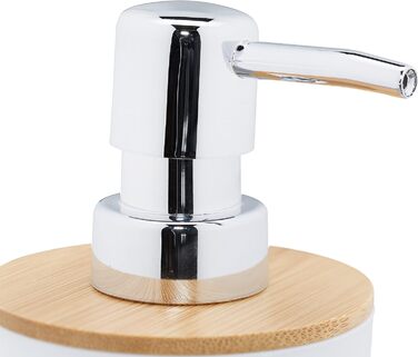 Набір для ванної кімнати Relaxdays, 6 предметів: аксесуари з пластику та бамбука, повний комплект