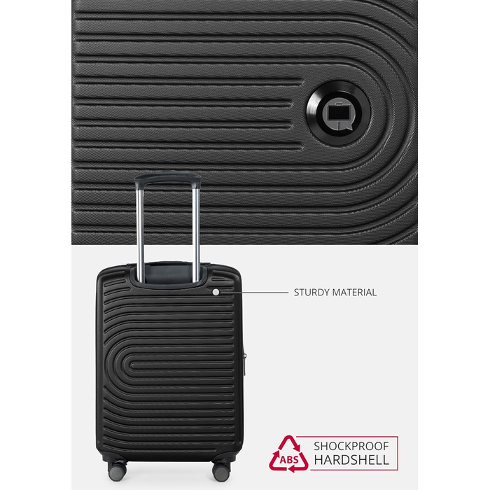 Чохол для багажу Hauptstadtkoffer Mitte - великий, жорсткий, з TSA, 4 колеса, 77 см, 130 літрів (Чорний)