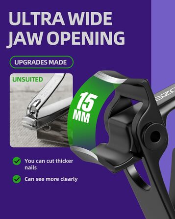 Набір для манікюру та педикюру SZQHT для товстих та врослих нігтів, чорний