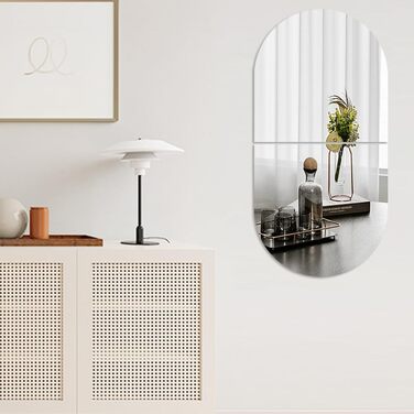 Акрилові дзеркала наклейки на стіну - безпечні, самоклеючі, для макіяжу, фітнесу, дитячої кімнати та декору (2 шт.)