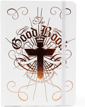 Фляга для напоїв Suck UK 'The Good Book' 120мл, нержавіюча сталь, білий колір