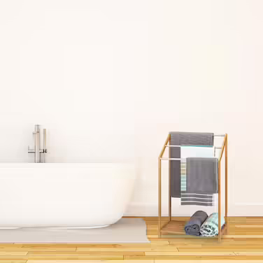 Relaxdays Bamboo Towel Rack 3-Tier