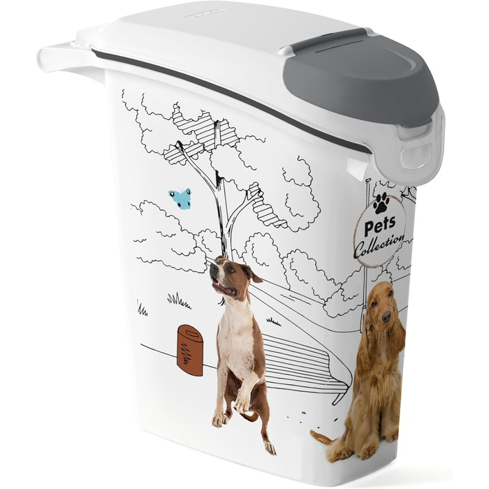 Curver PetLife Контейнер для корму 10 кг / 23Л, сухий корм для собак, 23,5x49,7x50,30 см