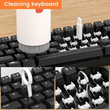 Набір для чищення гаджетів 20 в 1: клавіатура, навушники, камера, монітор, телефон. З щіткою та стилусом.