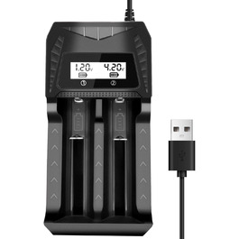Зарядний пристрій для акумуляторів 18650 з LCD дисплеєм, 12 слотів, універсальний, швидка зарядка для 26650, 16340, 14500, 18350, 18500 AA AAA (тільки зарядний пристрій)