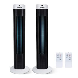 Вентилятор вежовий Aigostar Leise Turmventilator 76 см з осциляцією та таймером, 3 швидкості, 45 Вт (2 шт.)